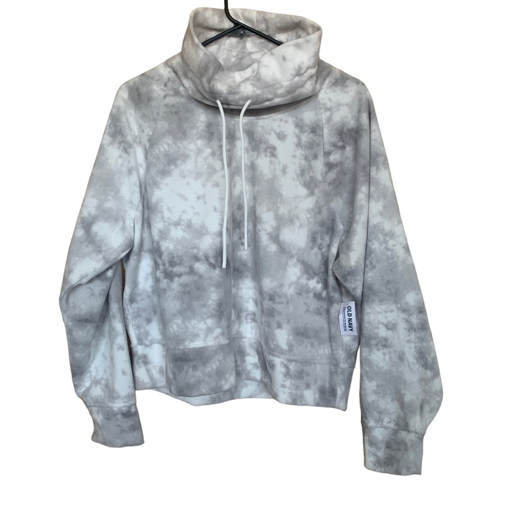 Old Navy Sweatshirt Pullover Long-sleeve Soft and Cozy Size L NWT Tie Dye Grey